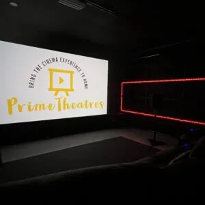 Prime Screens Sound max 4K Woven Acoustically Transparent Fabric- Thin Frame